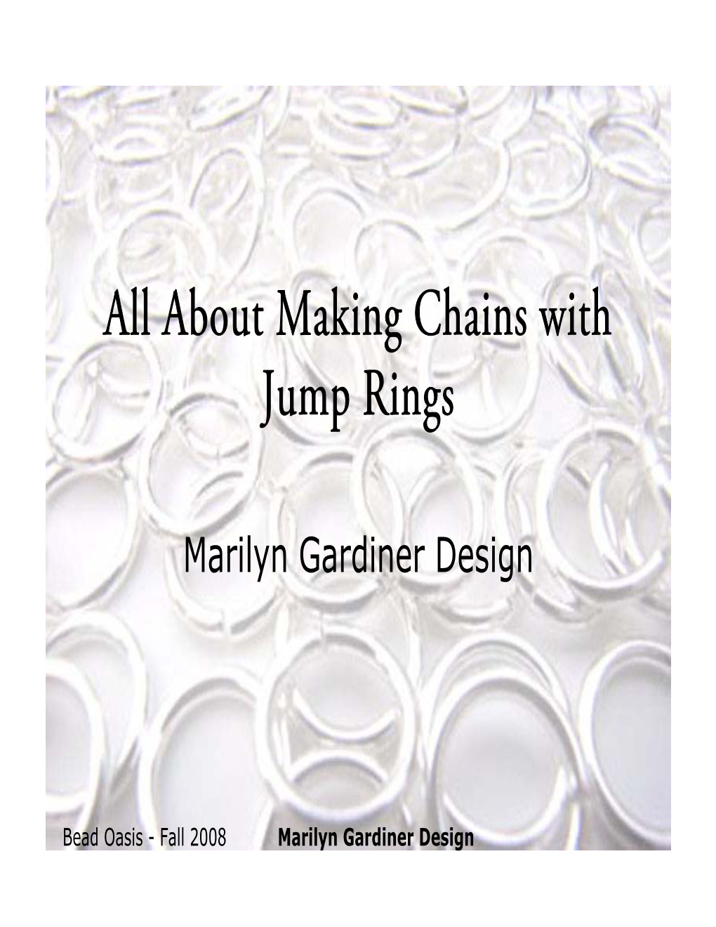 All About Making Chains with Jump Rings