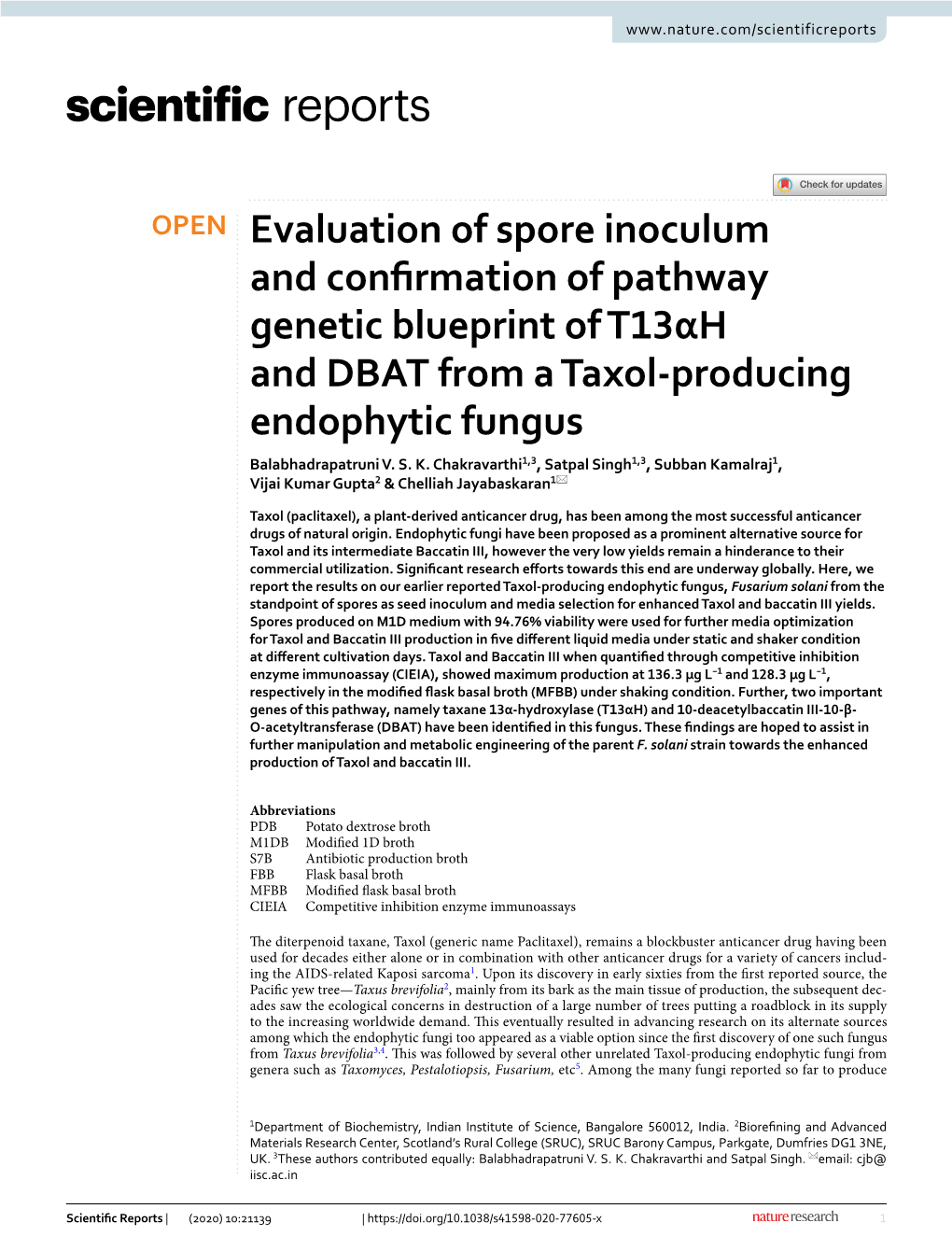 Evaluation of Spore Inoculum and Confirmation of Pathway Genetic