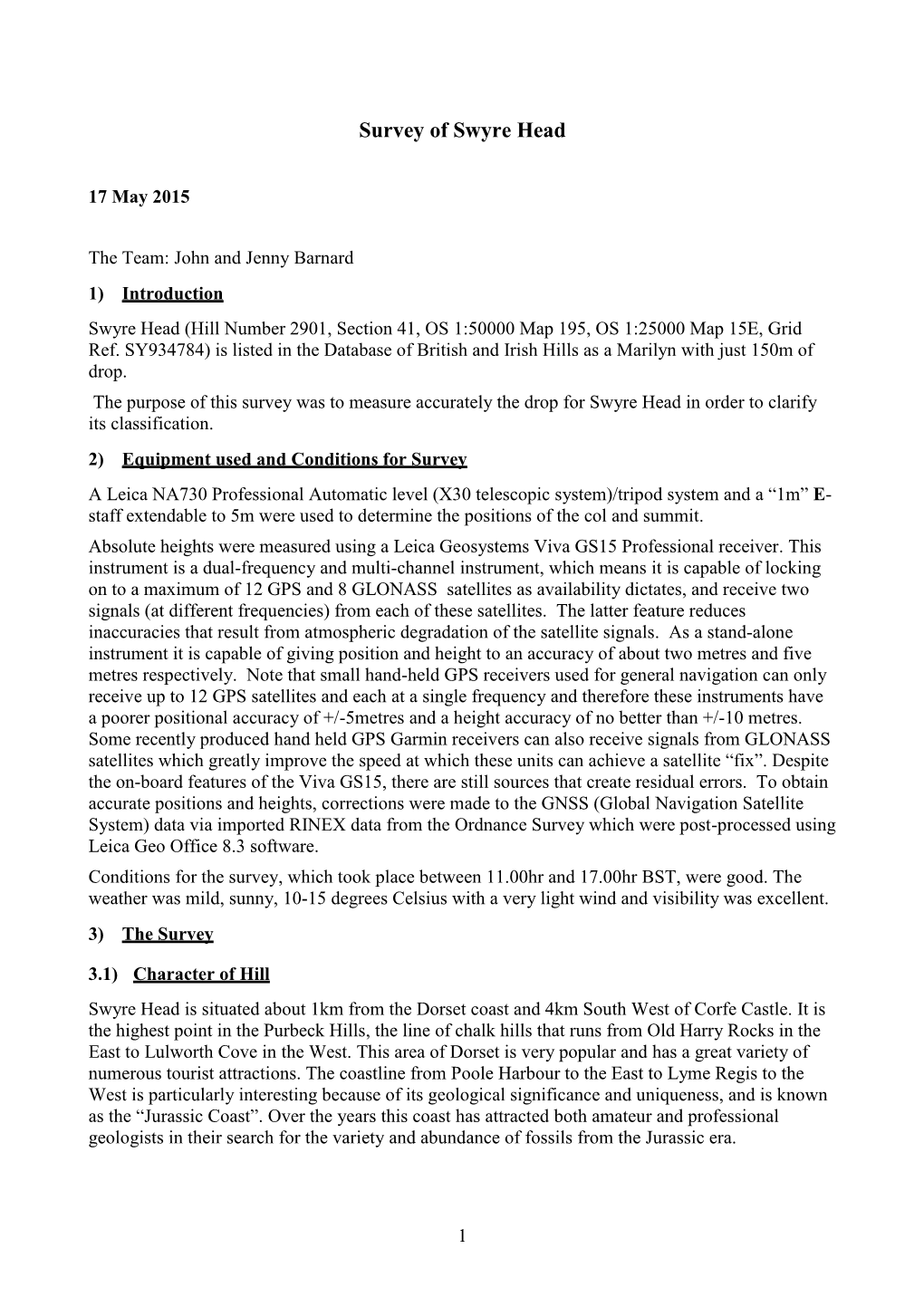 Survey of Swyre Head.Pdf