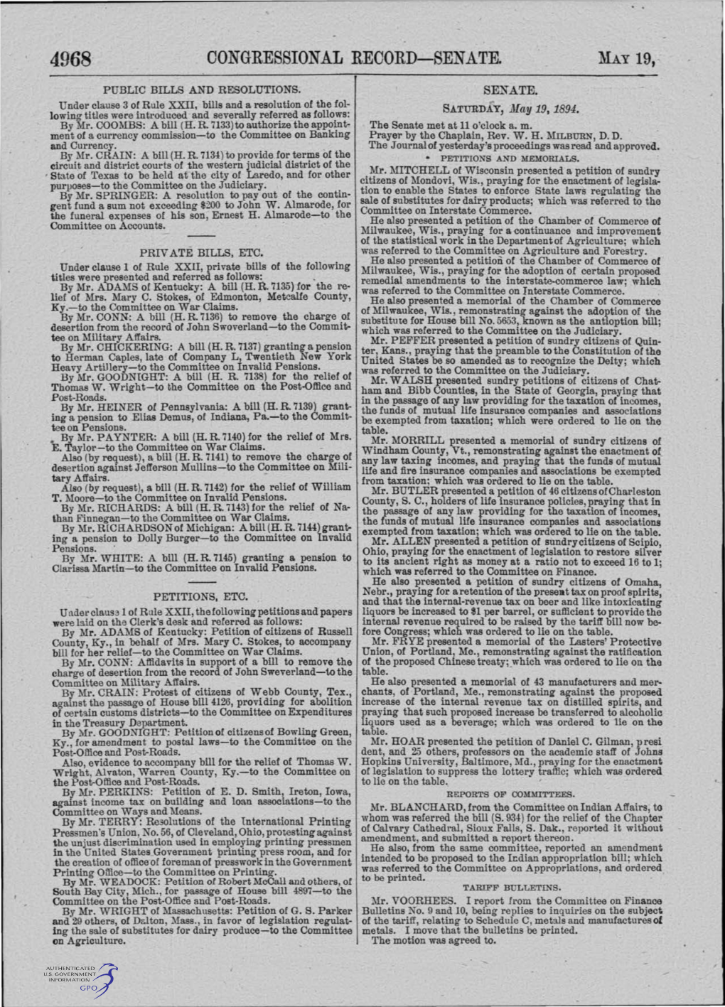 Congressional Record-Senate. May 19