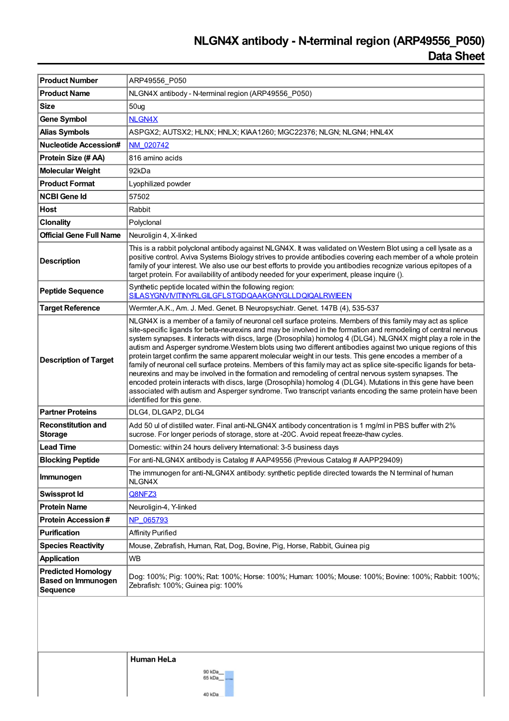 ARP49556 P050) Data Sheet