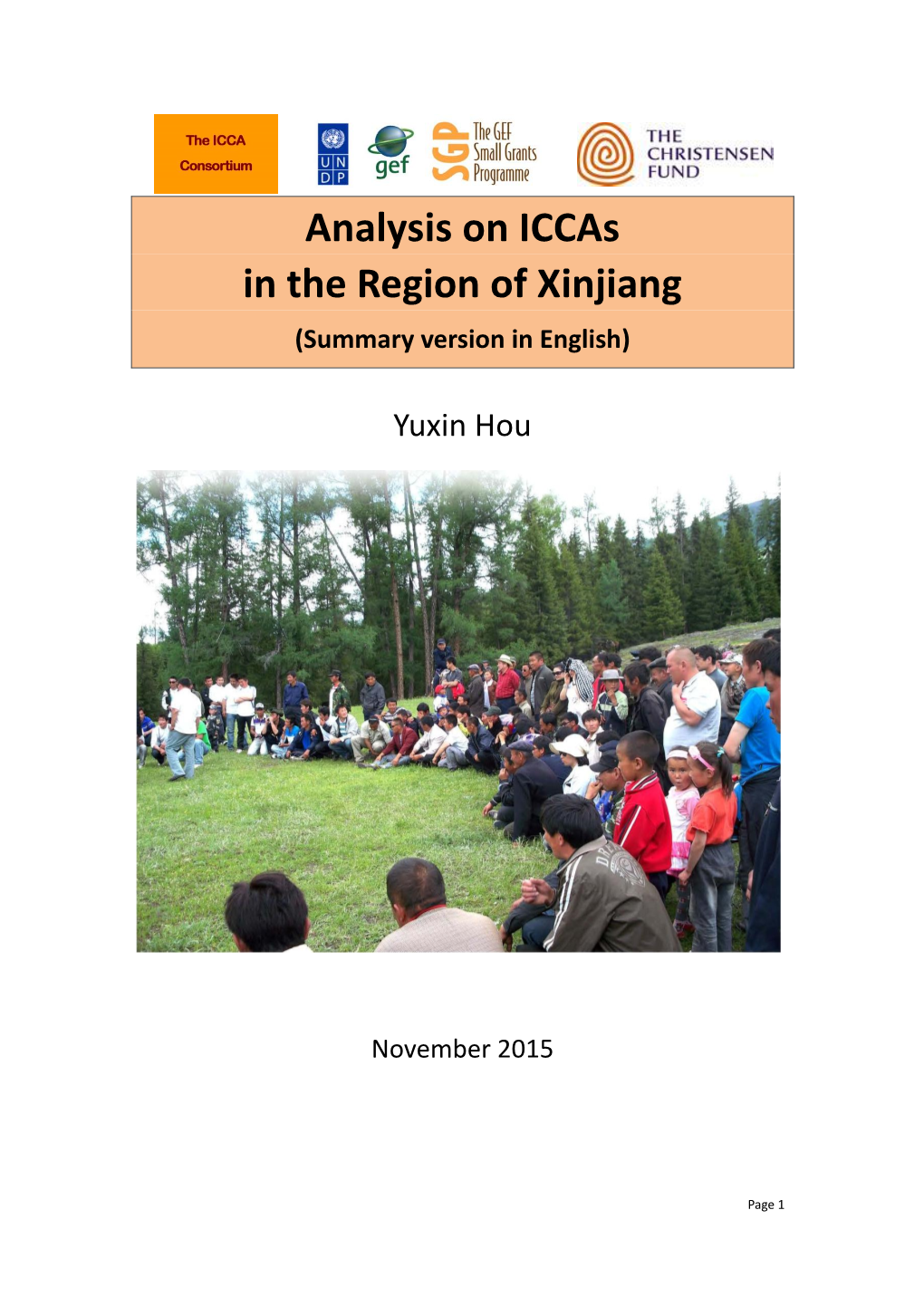 Analysis on Iccas in the Region of Xinjiang (Summary Version in English)