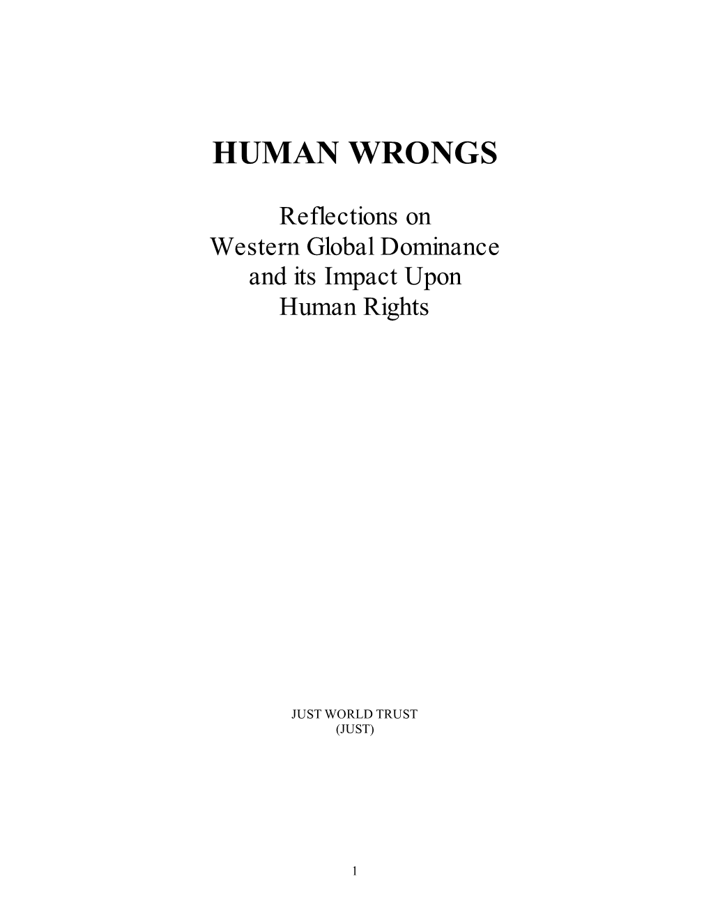 Human Wrongs