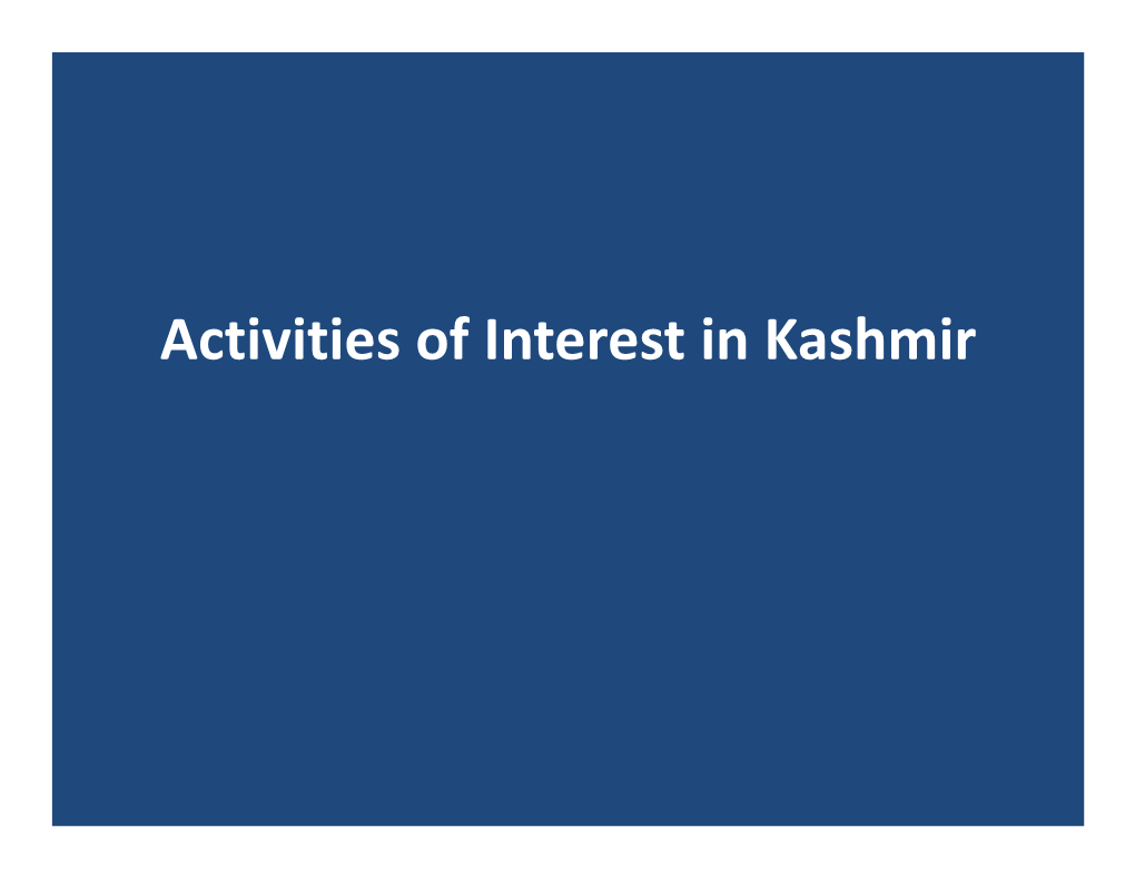 Activities of Interest in Kashmir GOLFING