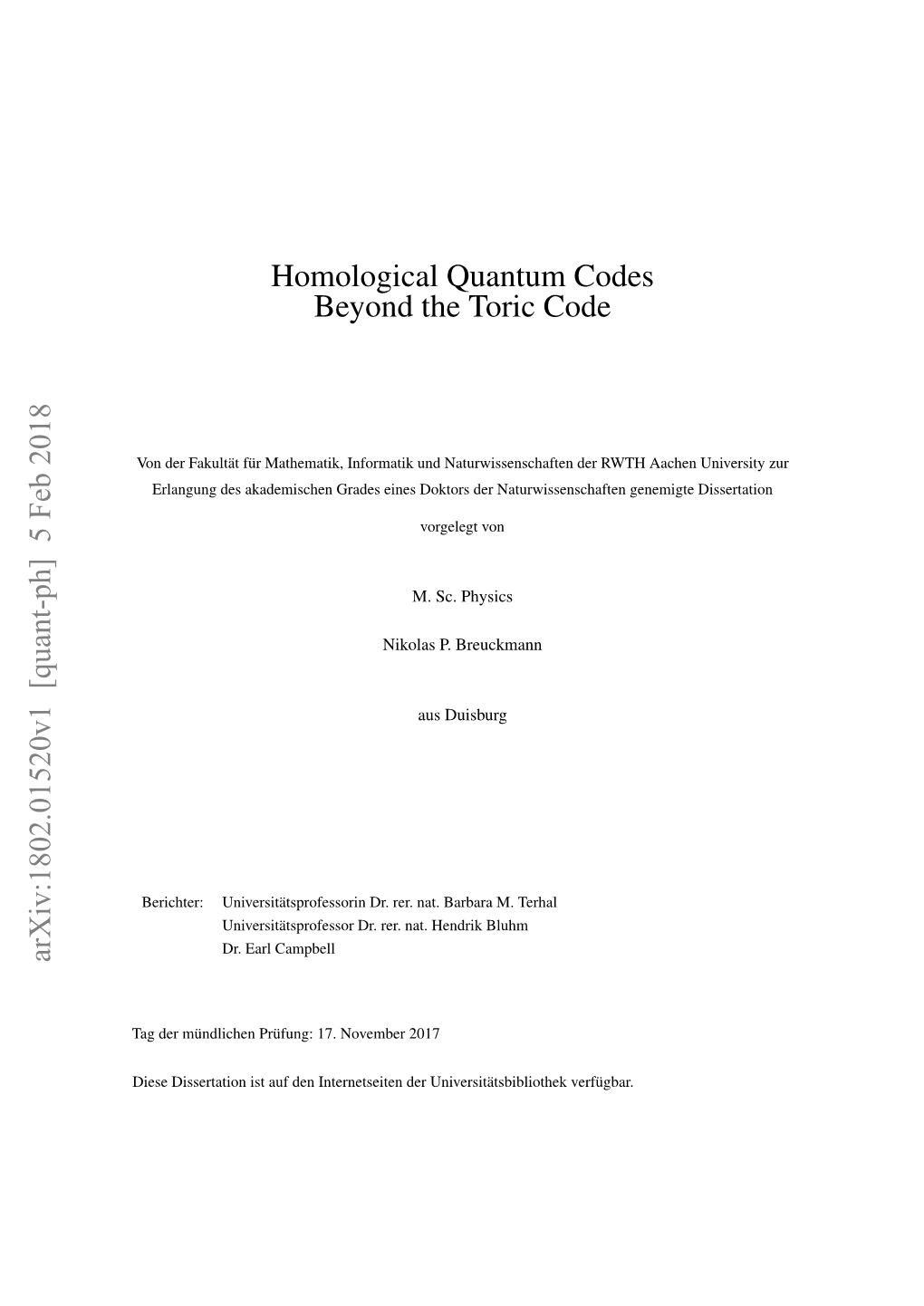 Homological Quantum Codes Beyond the Toric Code