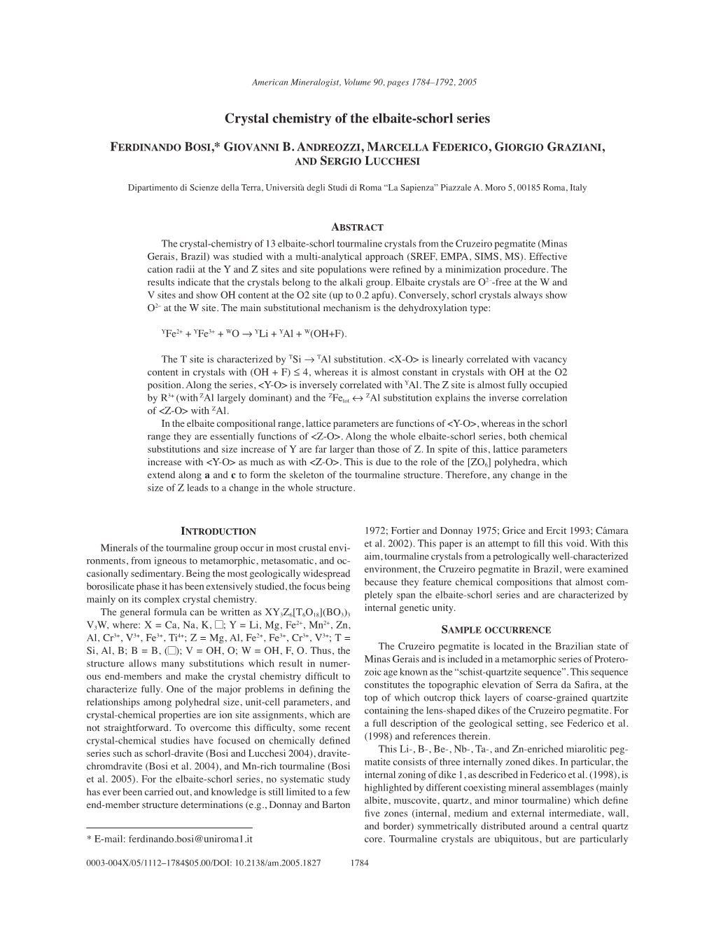 Crystal Chemistry of the Elbaite-Schorl Series