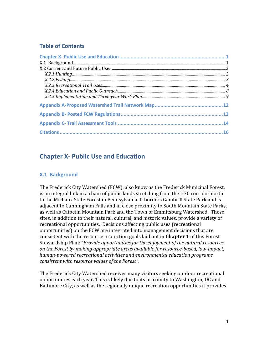 Table of Contents