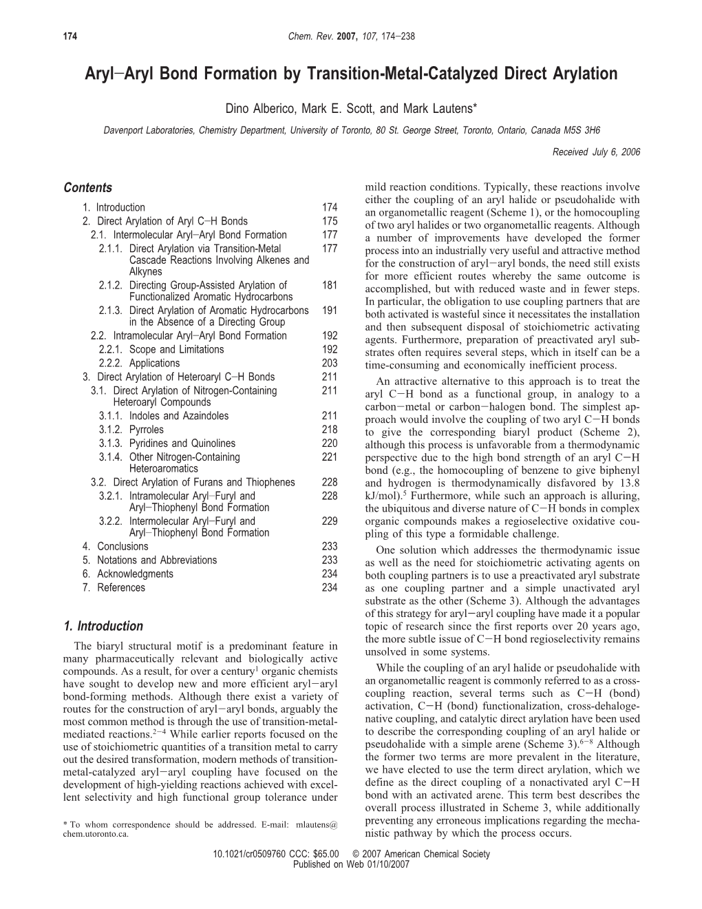 Aryl−Aryl Bond Formation by Transition-Metal-Catalyzed Direct Arylation