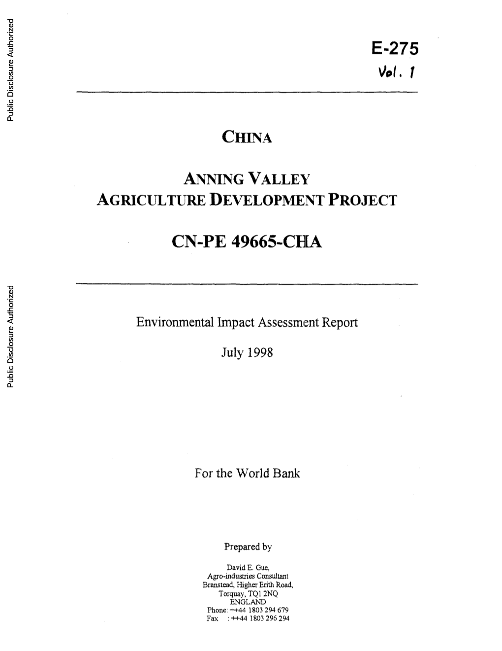 World Bank Document