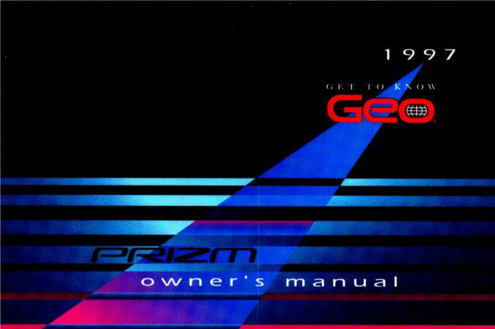 1997 Geo Prizm Owner's Manual