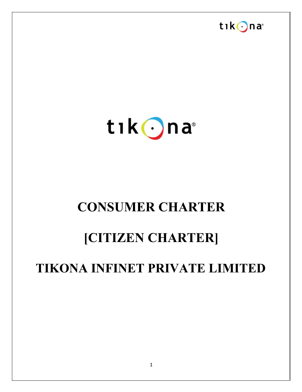 Consumer Charter