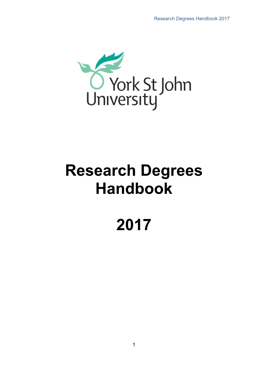 Research Degrees Handbook