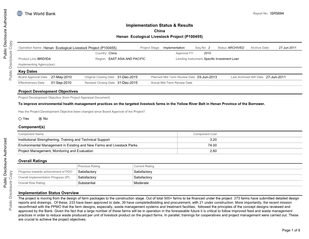 World Bank Document