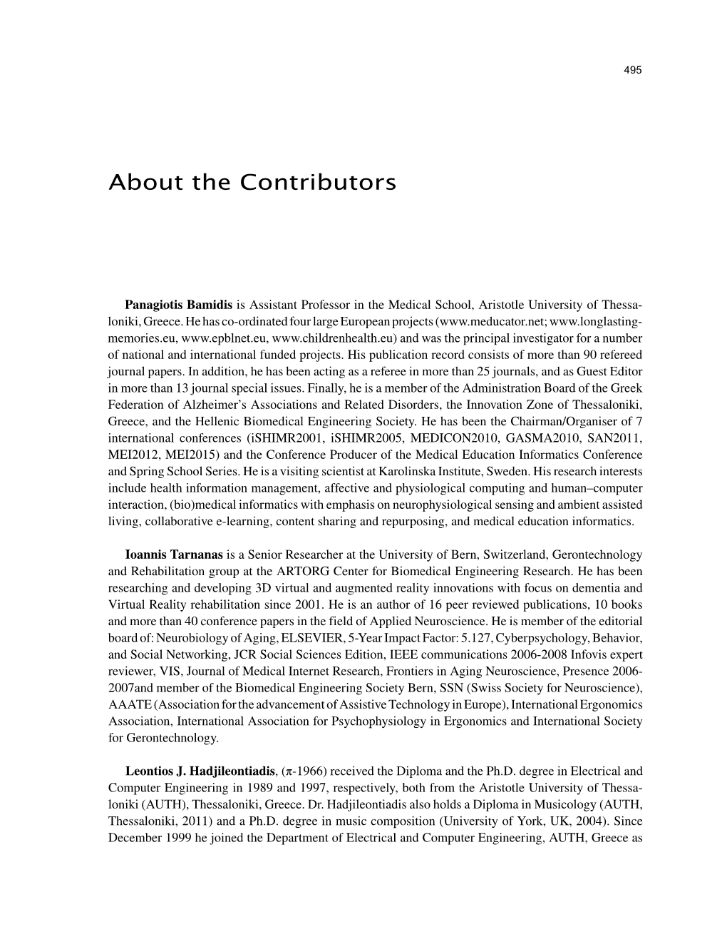 About the Contributors