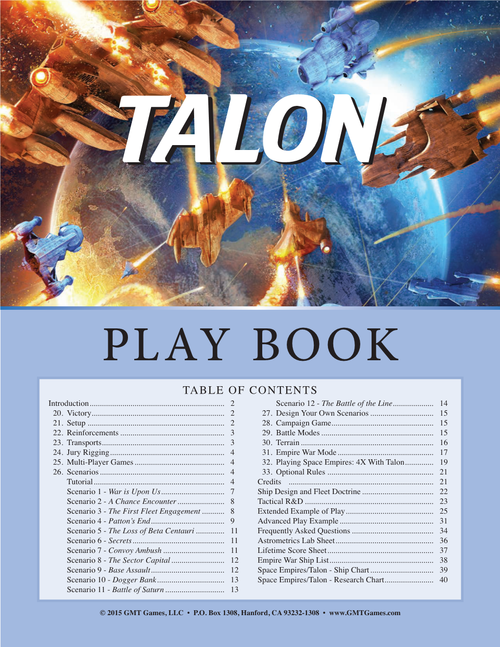 PLAY BOOK TABLE of CONTENTS Introduction