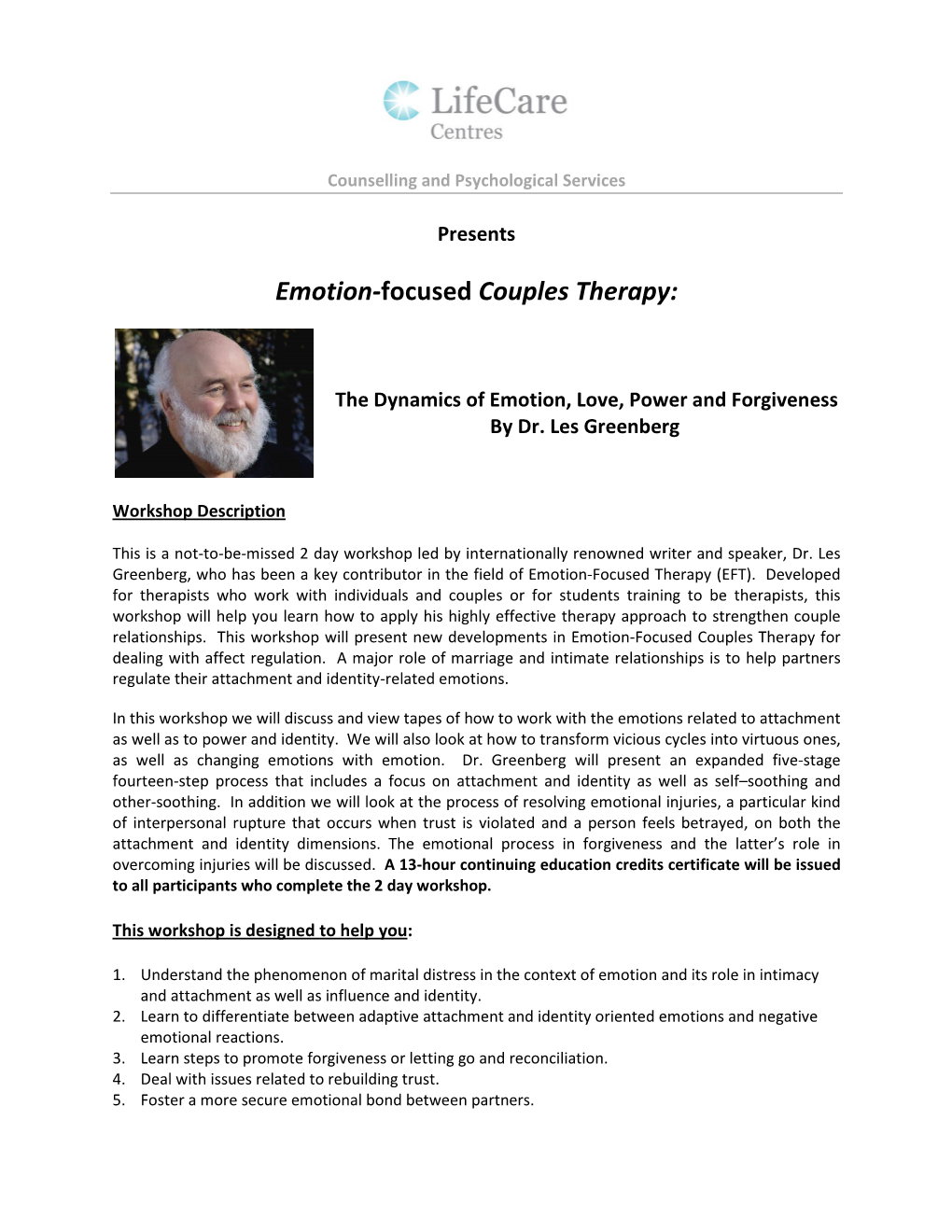 Emotion-Focused Couples Therapy Docx