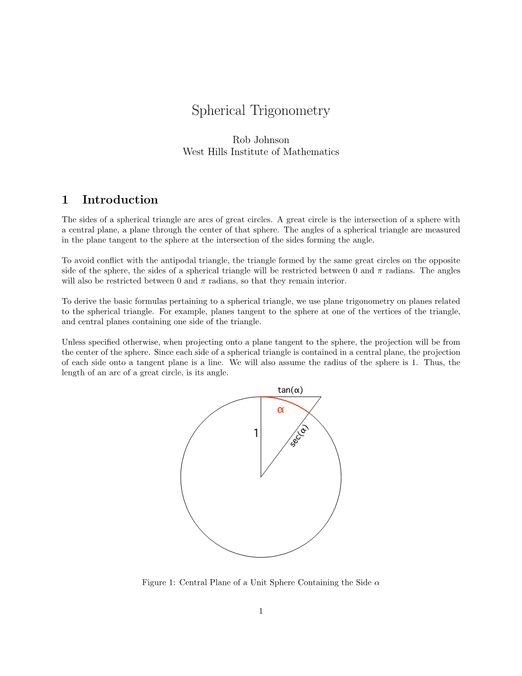 Spherical Trigonometry