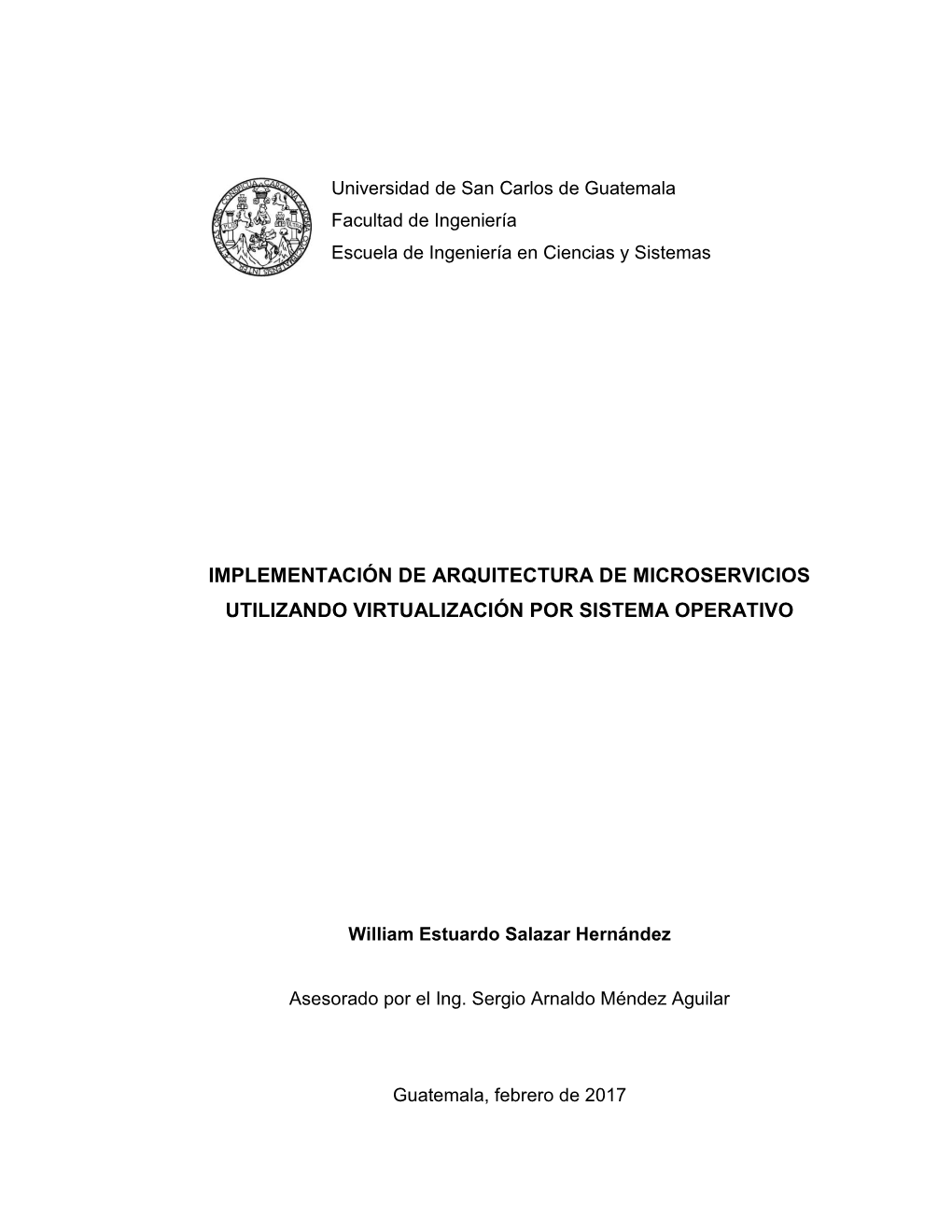 Implementación De Arquitectura De Microservicios Utilizando Virtualización Por Sistema Operativo