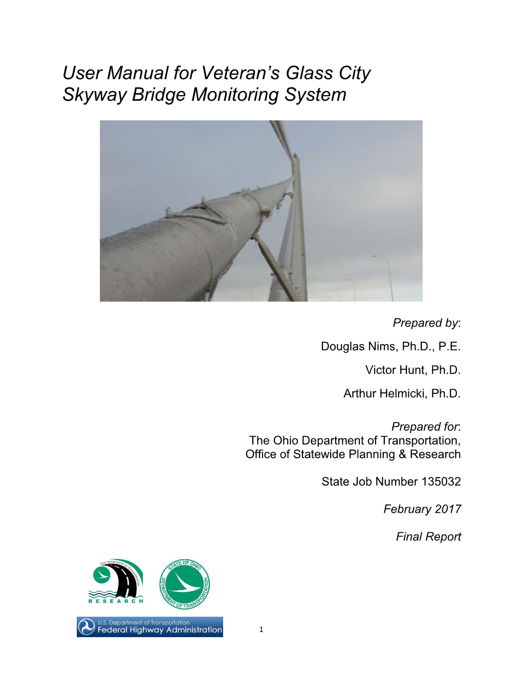 User Manual for Veteran's Glass City Skyway Bridge Monitoring System