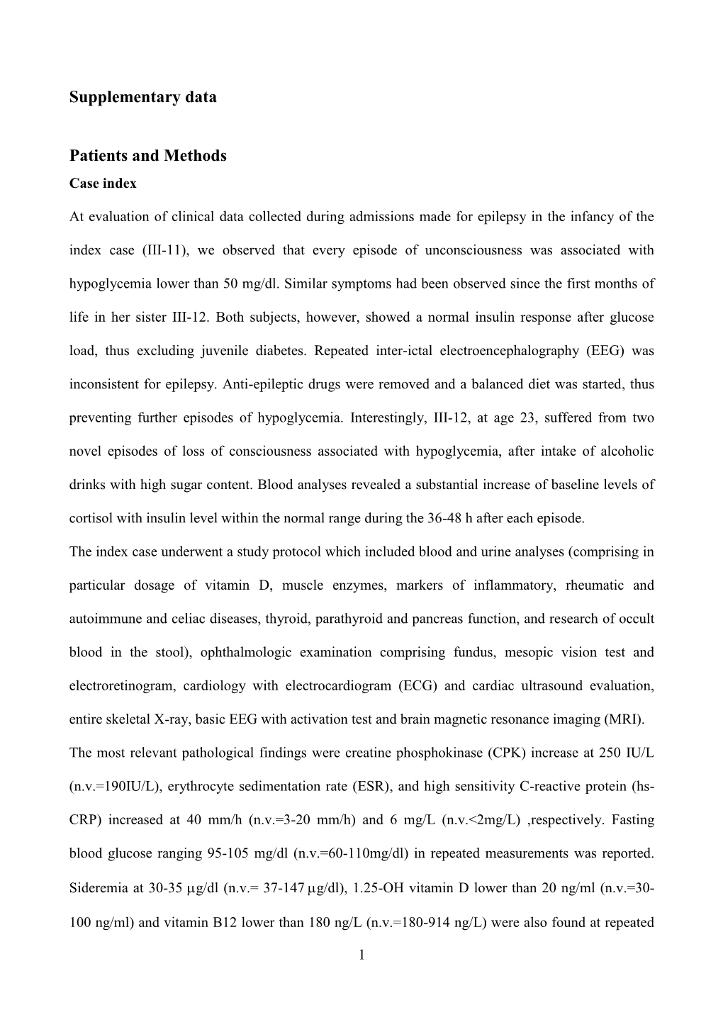 Supplementary Data Patients and Methods