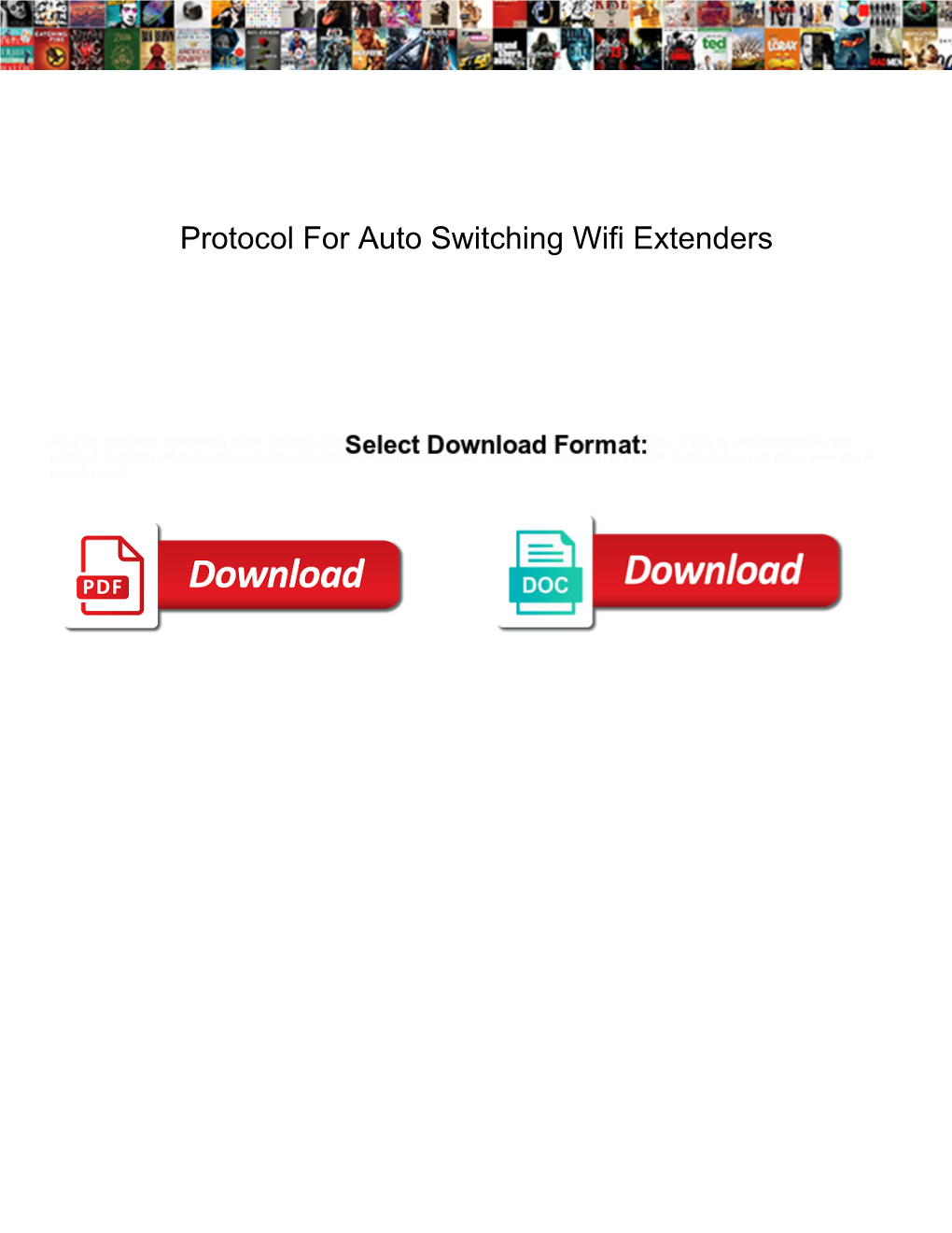 Protocol for Auto Switching Wifi Extenders