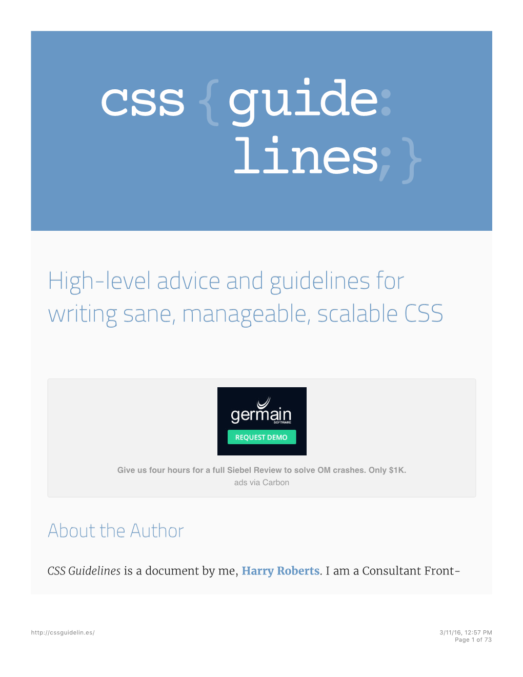 CSS Guidelines (2.2.4) – High-Level Advice and Guidelines for Writing