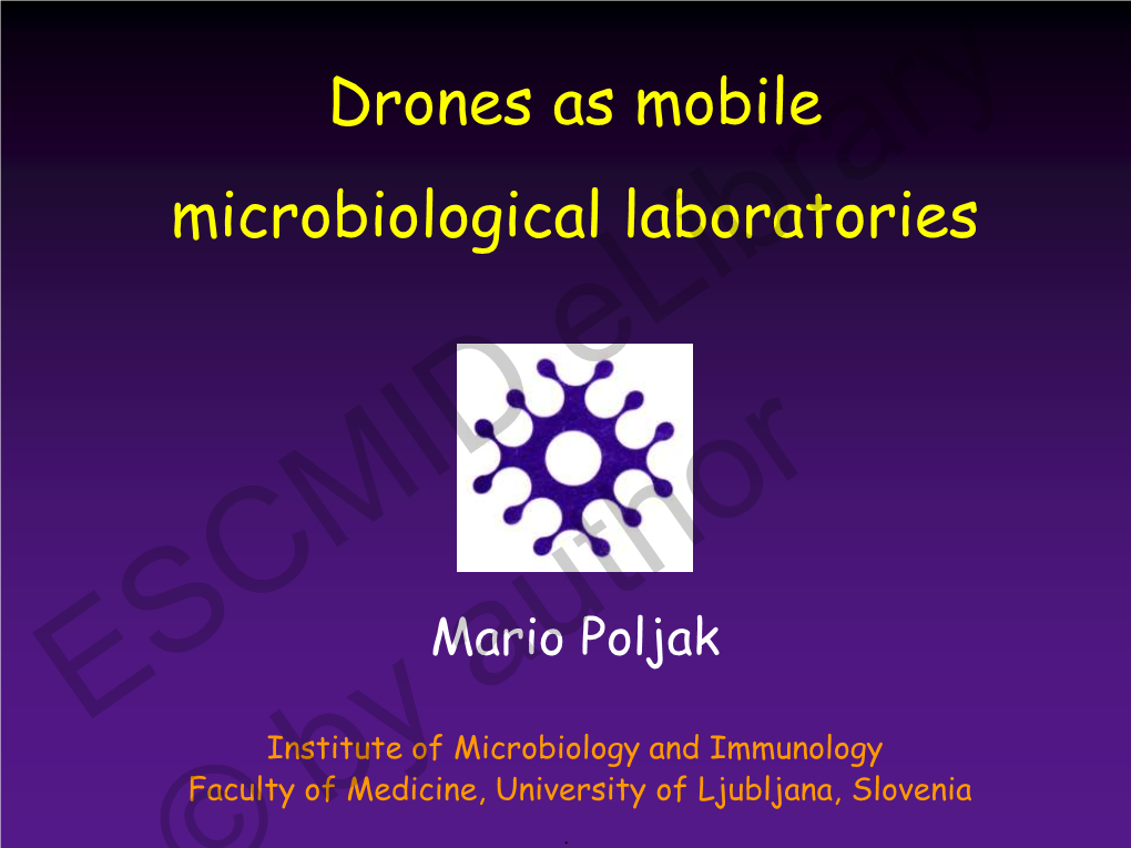 Drones As Mobile Microbiological Laboratories