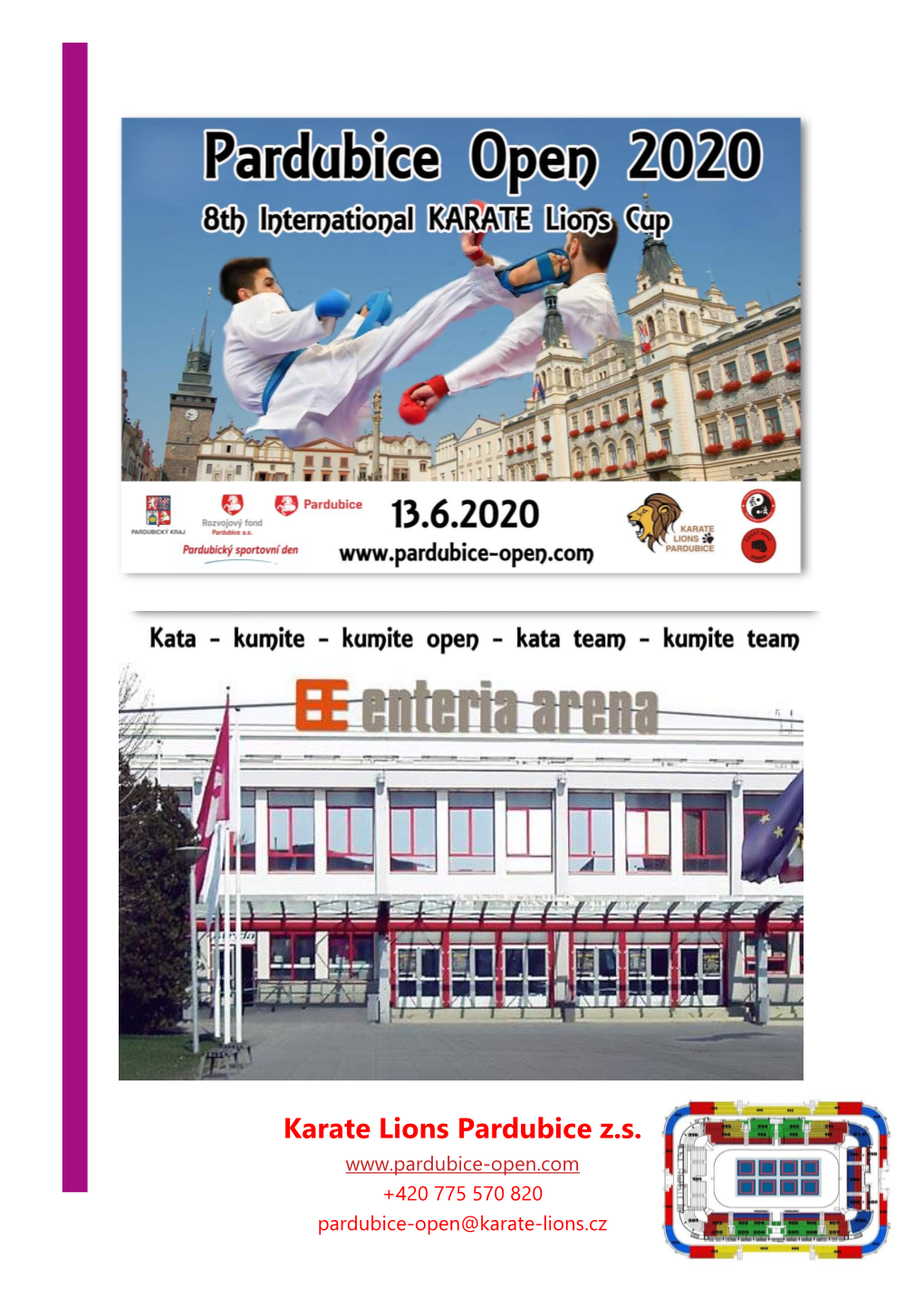 PARDUBICE OPEN 2020 8Th International Karate Lions Cup 13-14Th June 2020 Pardubice, Czech Republic