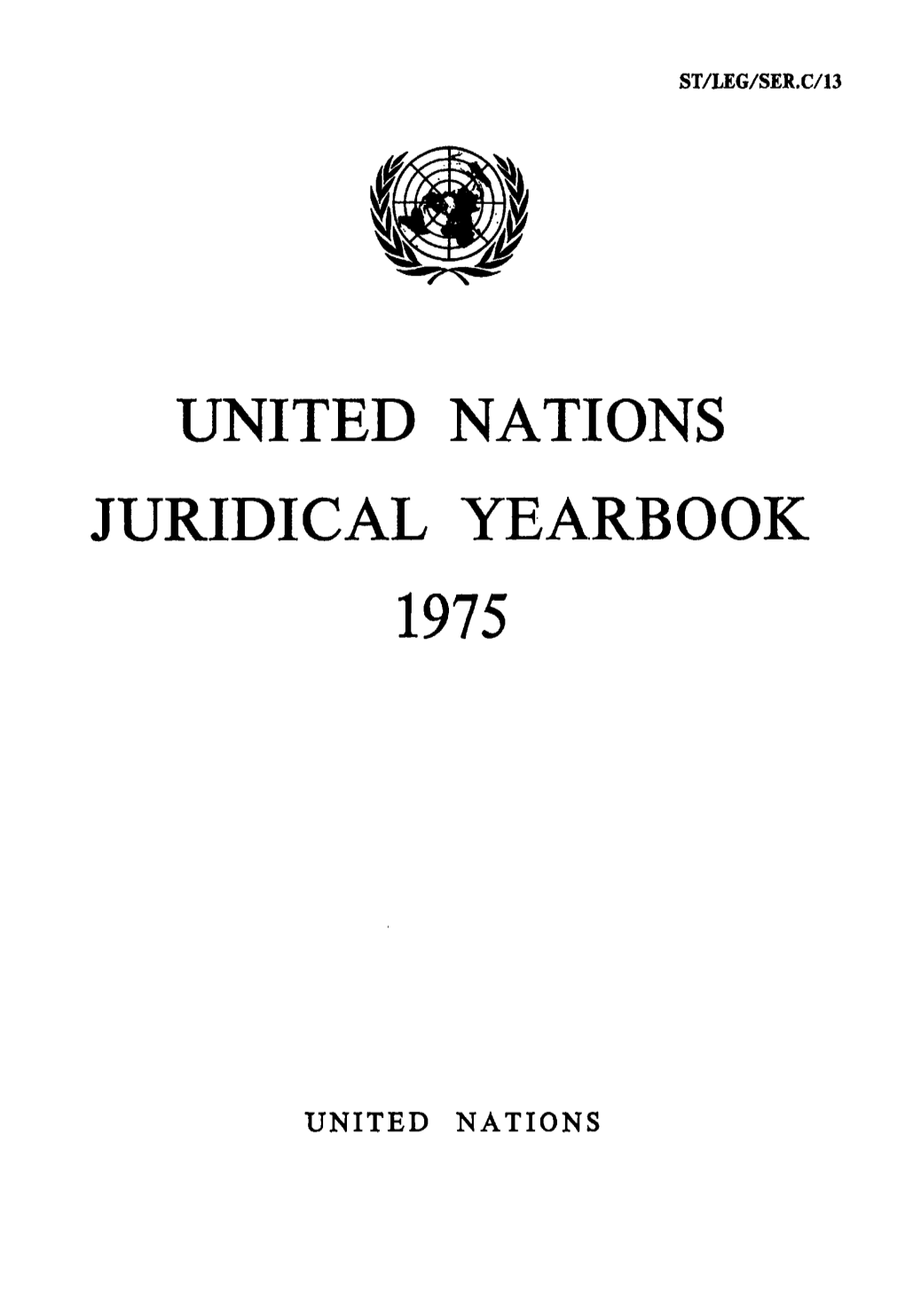 United Nations Juridical Yearbook 1975