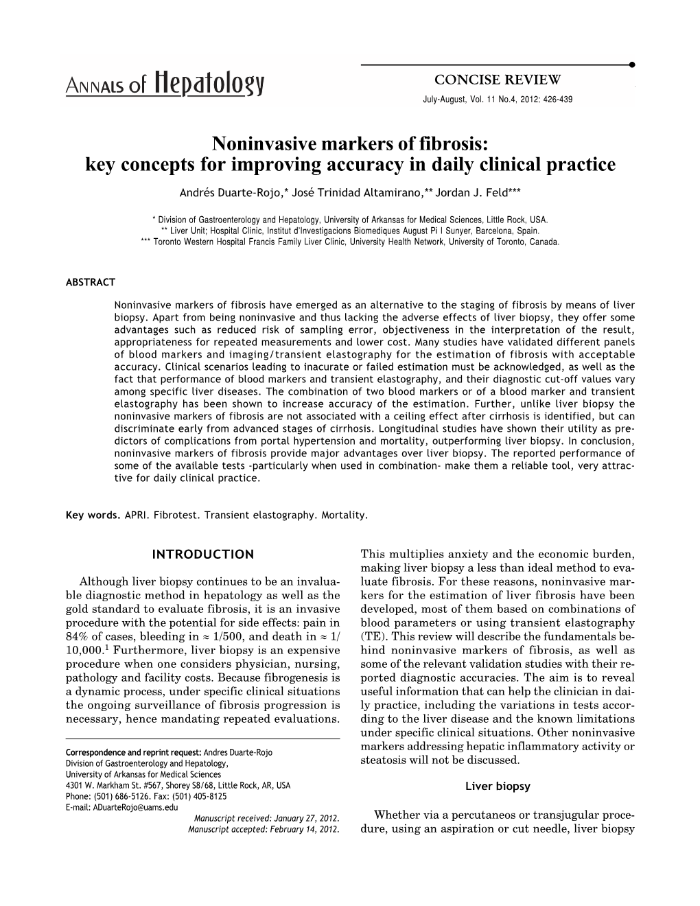 Noninvasive Markers of Fibrosis: Key Concepts for Improving Accuracy in Daily Clinical Practice