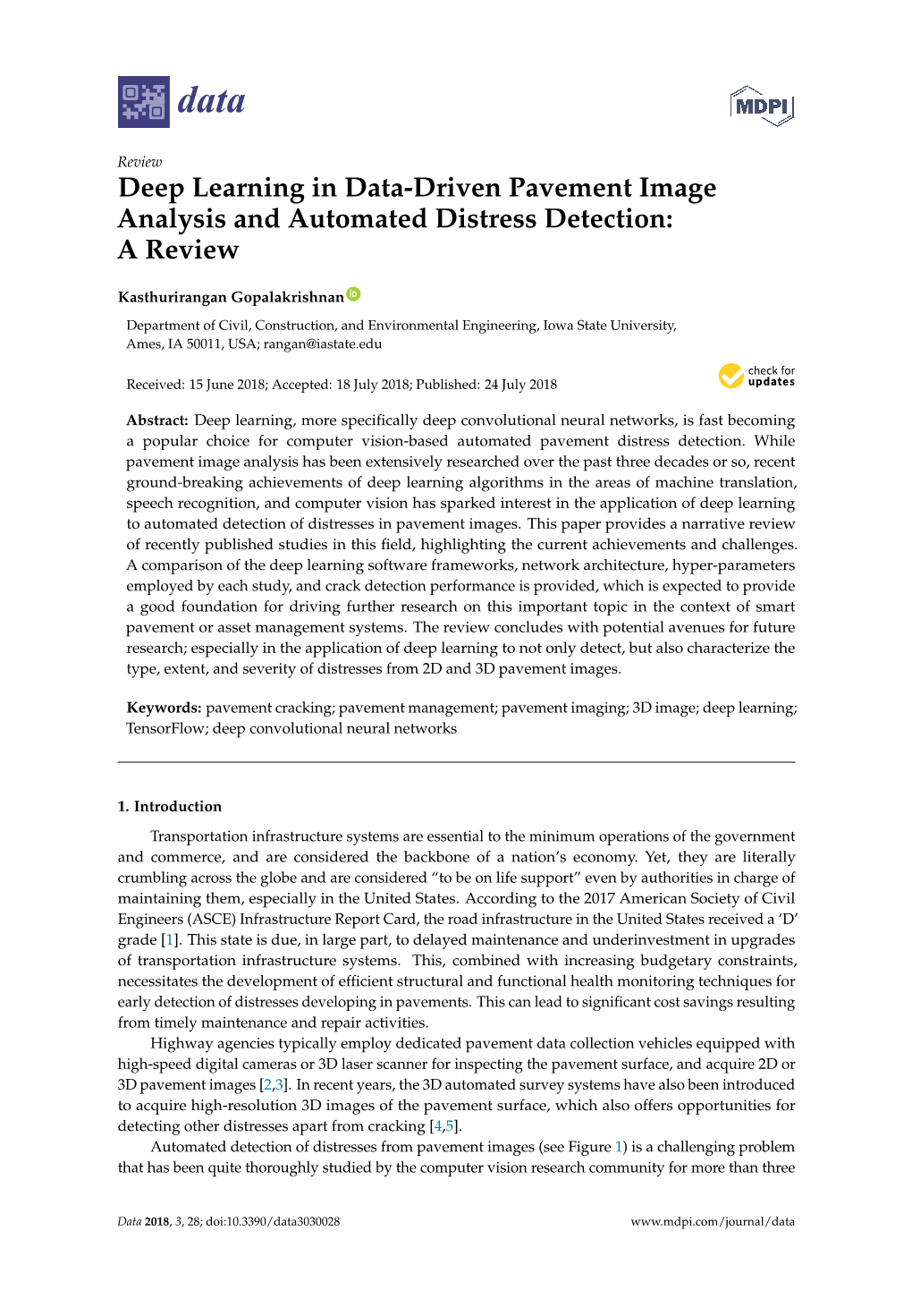 Deep Learning in Data-Driven Pavement Image Analysis and Automated Distress Detection: a Review