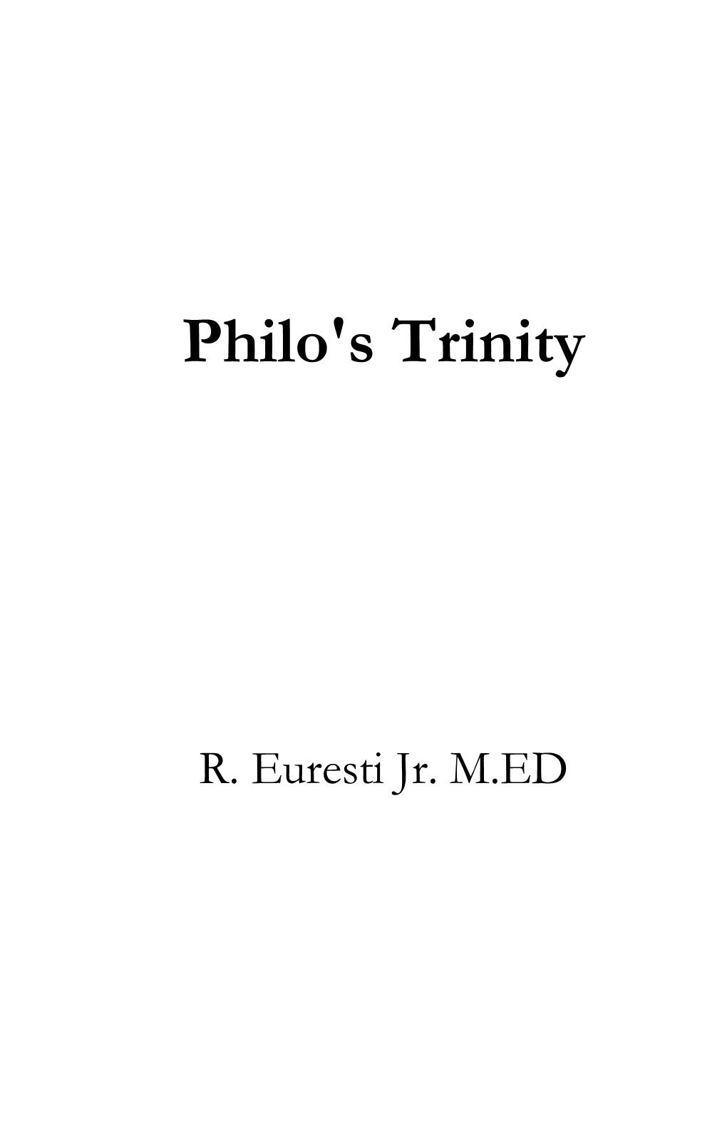 Philo's Trinity