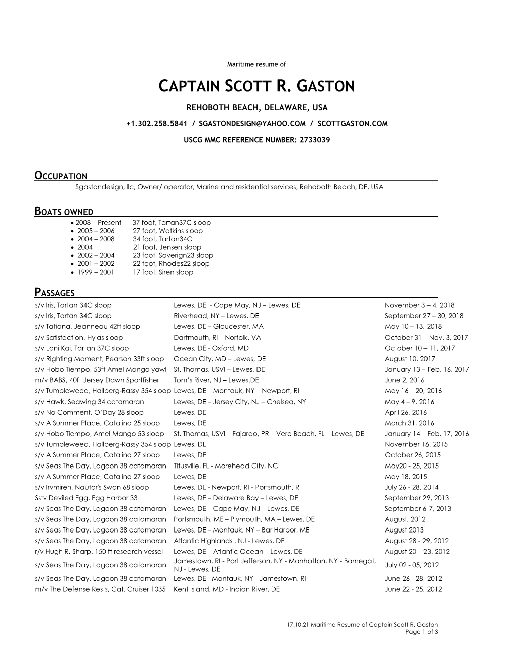 Captain Scott R. Gaston