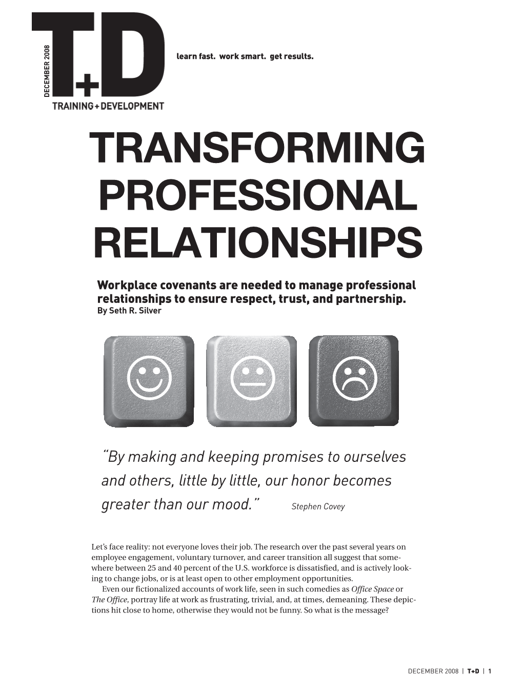 Transforming Professional Relationships