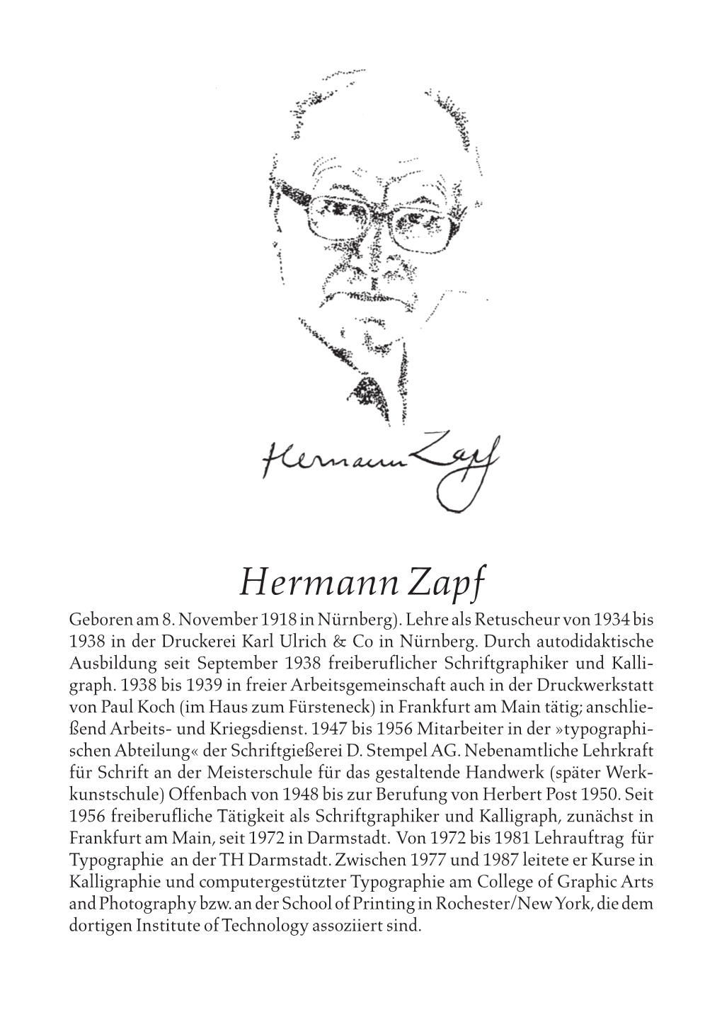 Hermann Zapf Geboren Am 8
