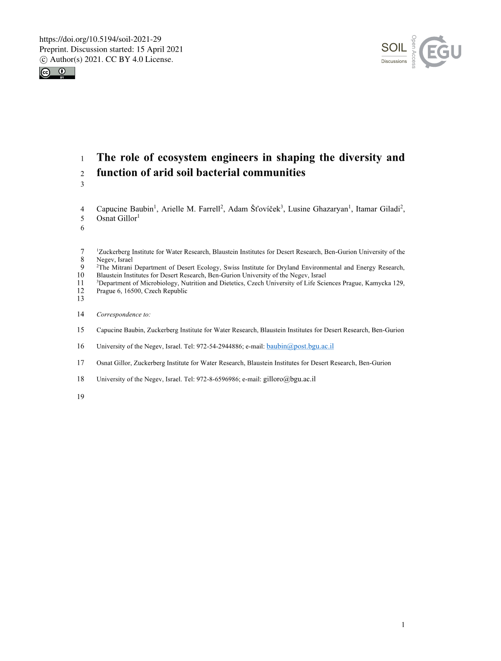 Function of Arid Soil Bacterial Communities 3