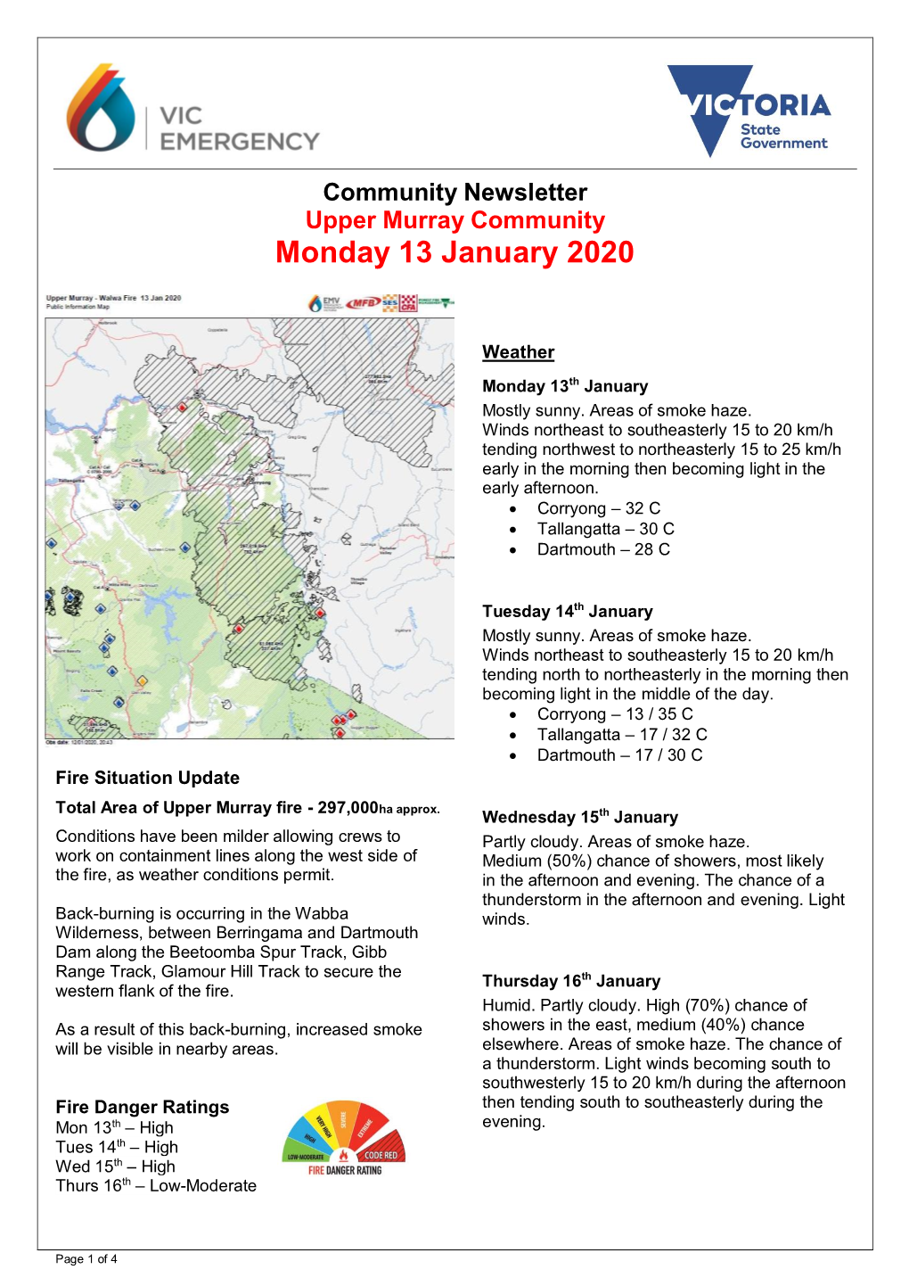 Community Newsletter 13/01/2020 Upper Murray