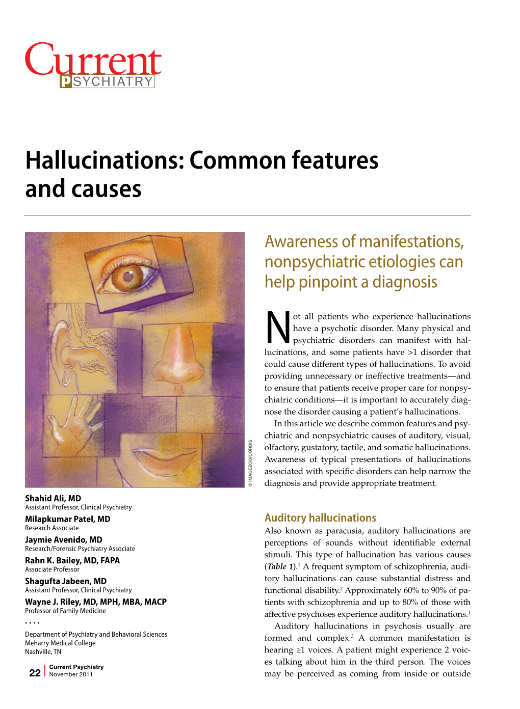 Hallucinations: Common Features and Causes