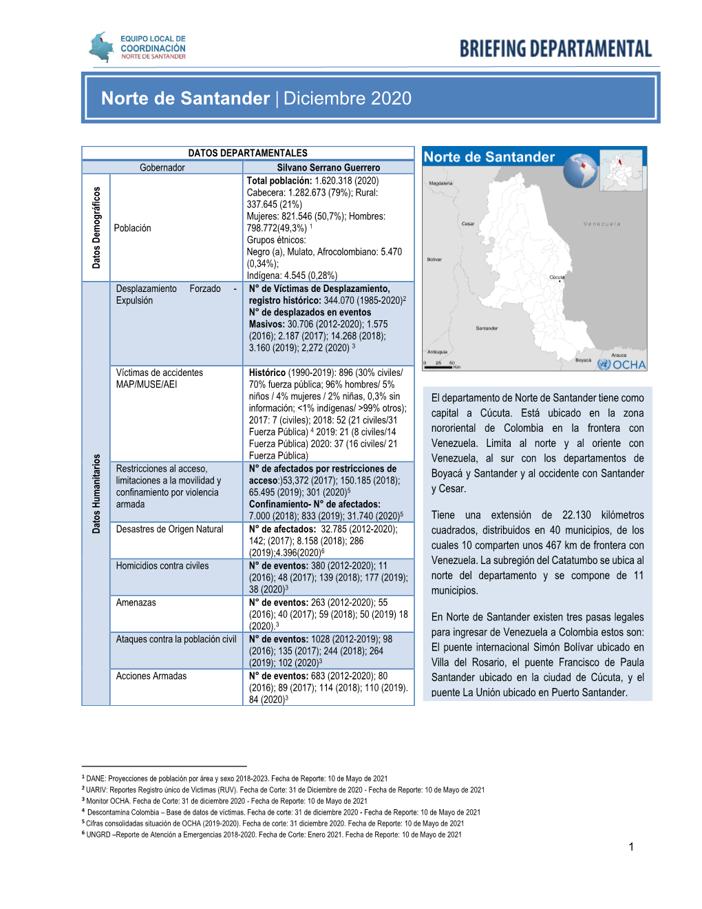 Norte De Santander | Diciembre 2020 Brie