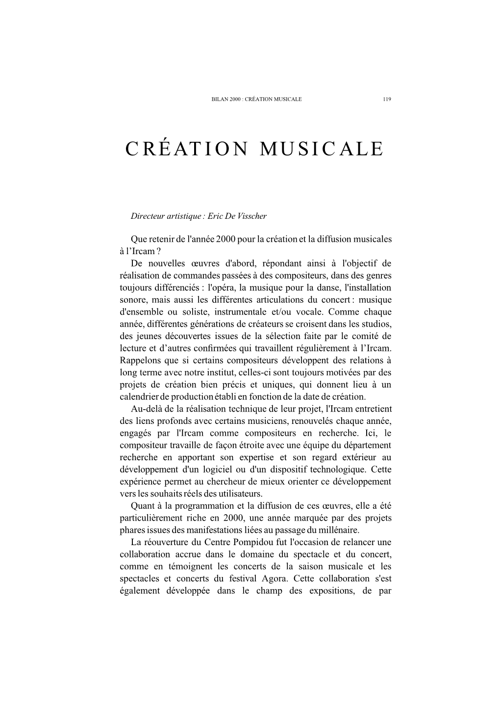 Création Musicale 119