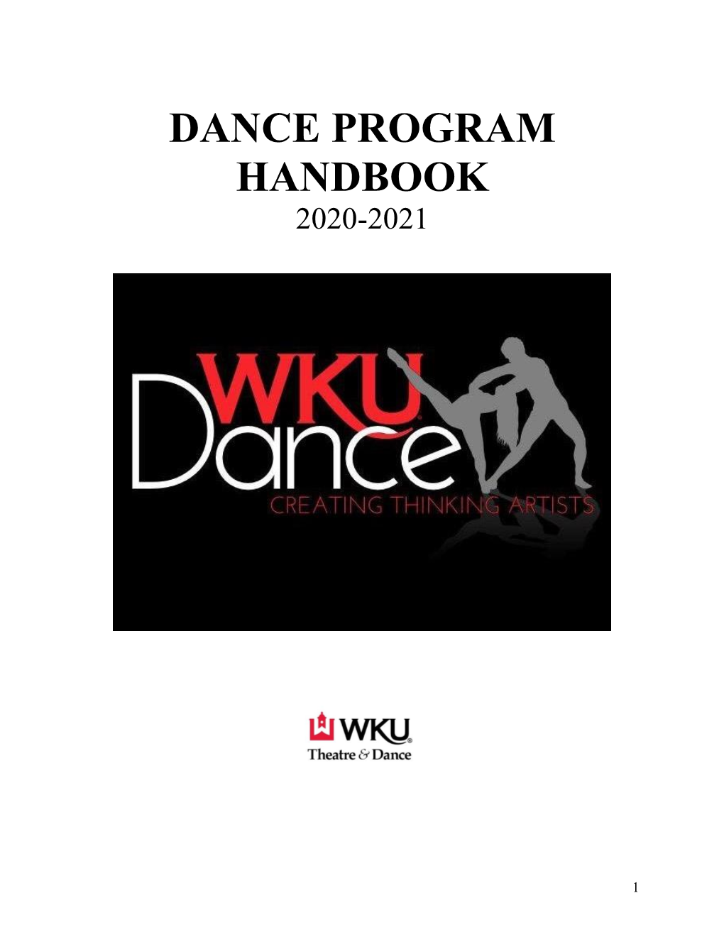 Dance Program Handbook 2020-2021