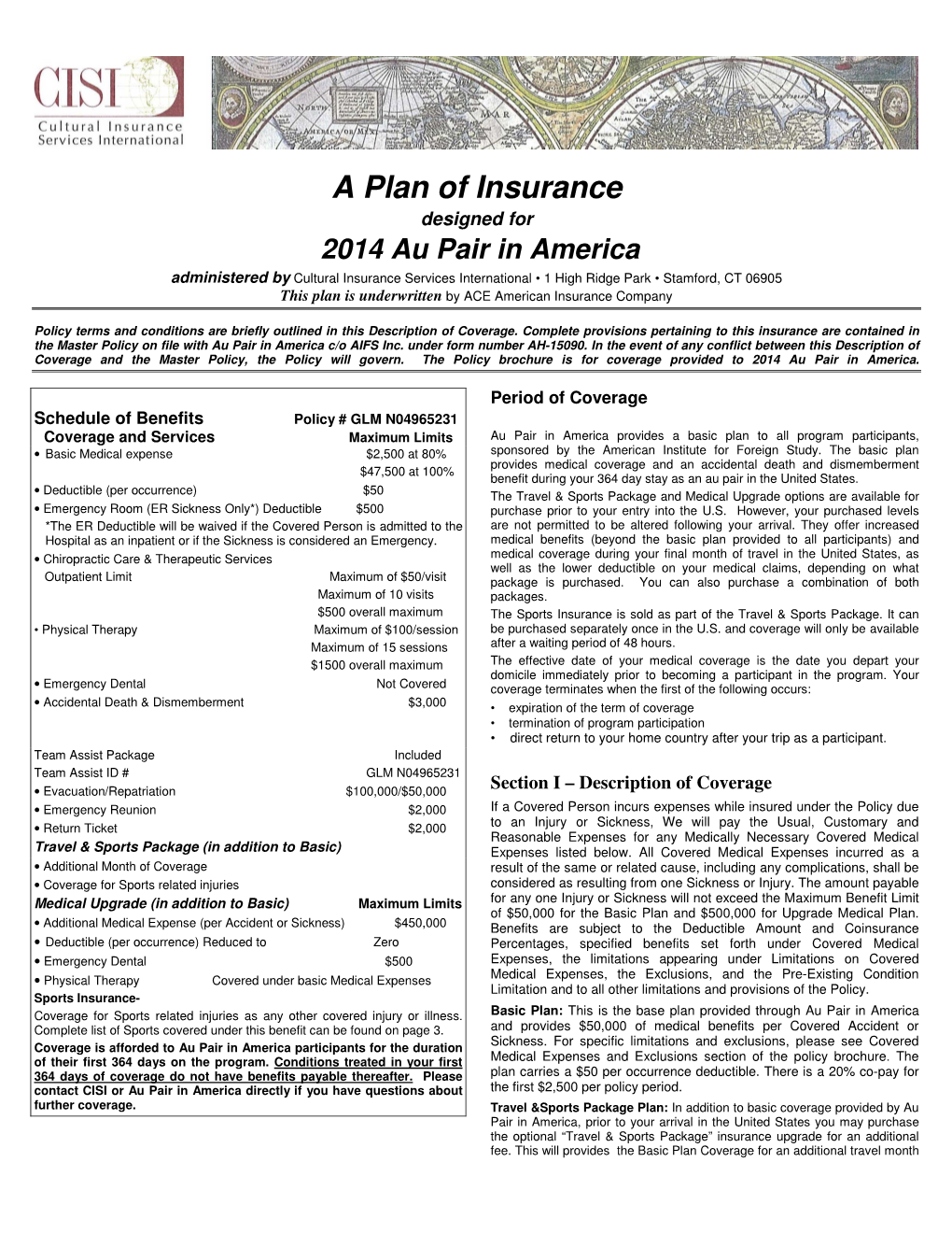 A Plan of Insurance