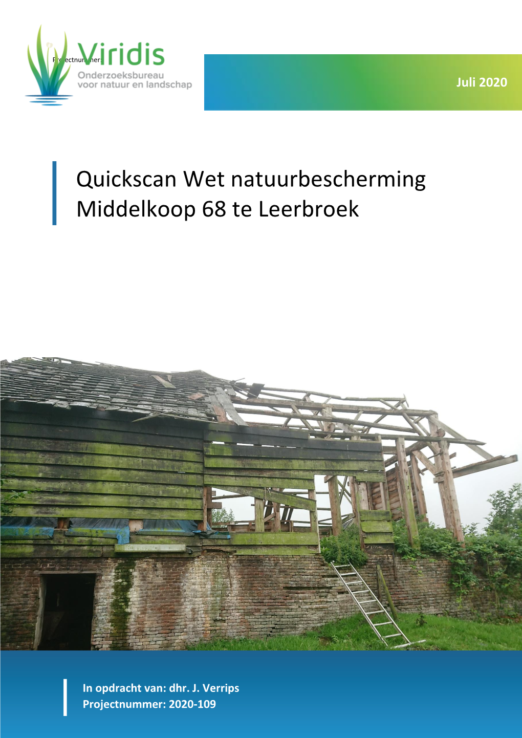 Quickscan Wet Natuurbescherming Middelkoop 68 Te Leerbroek