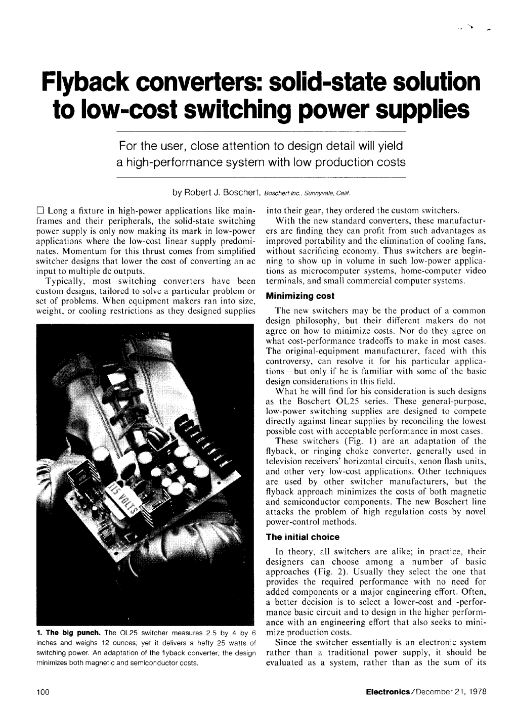 Flyback Converters: Solid-State Solution to Low-Cost Switching Power Supplies