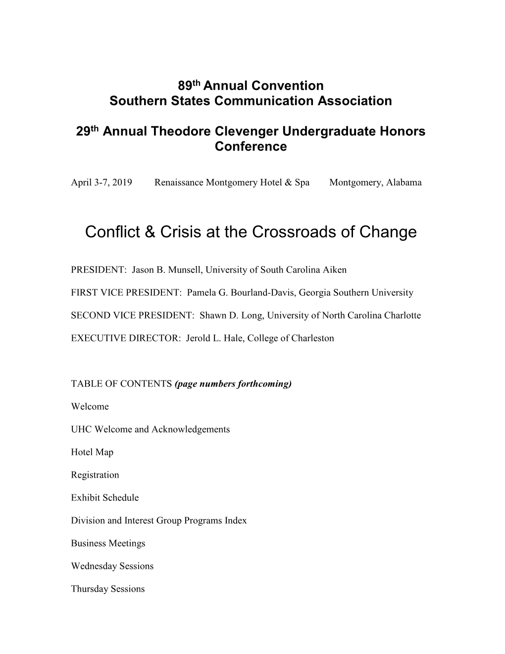 Conflict & Crisis at the Crossroads of Change