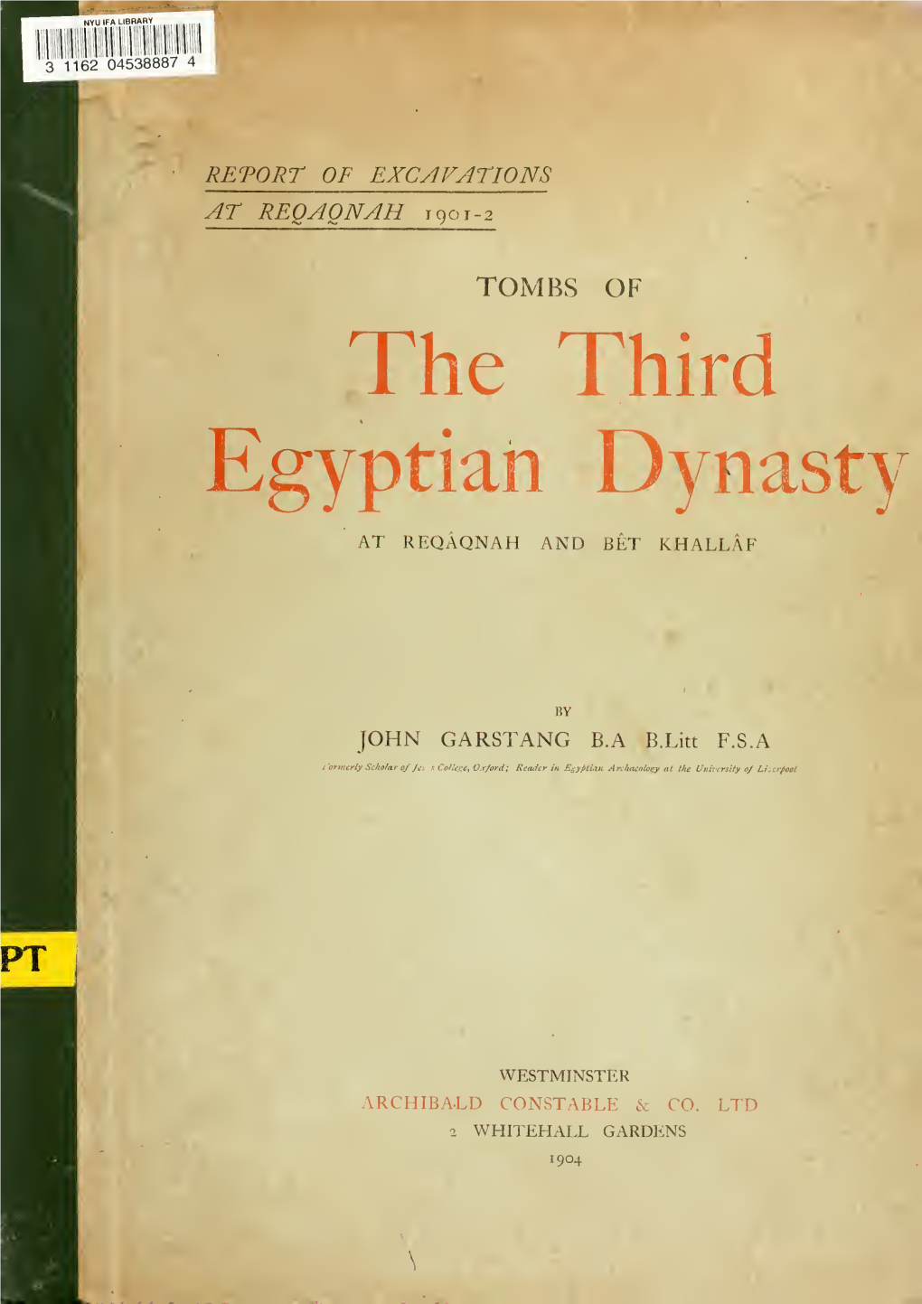 TOMBS of the Third Egyptian Dynasty
