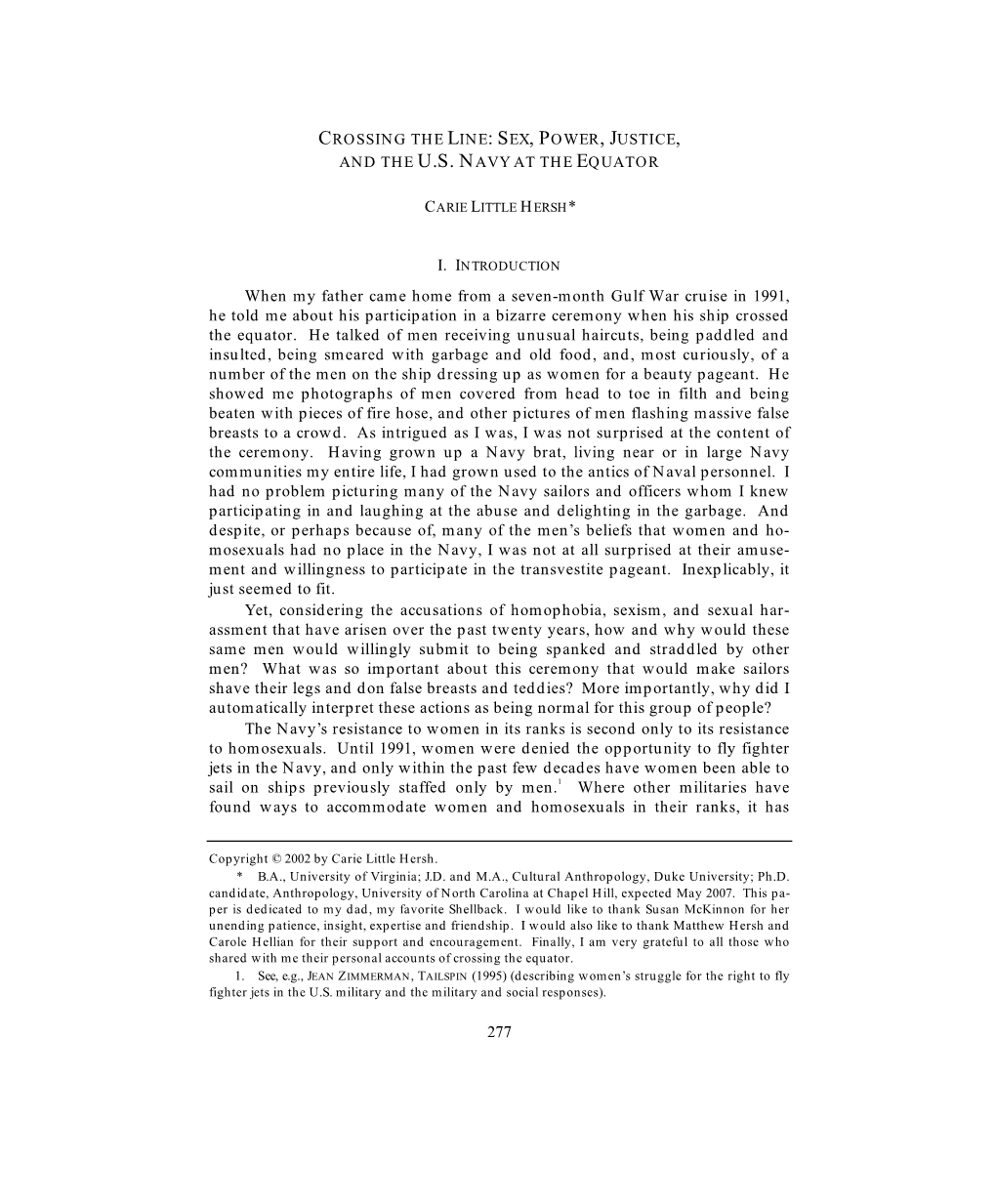 Crossing the Line: Sex, Power, Justice, and the U.S. Navy at the Equator