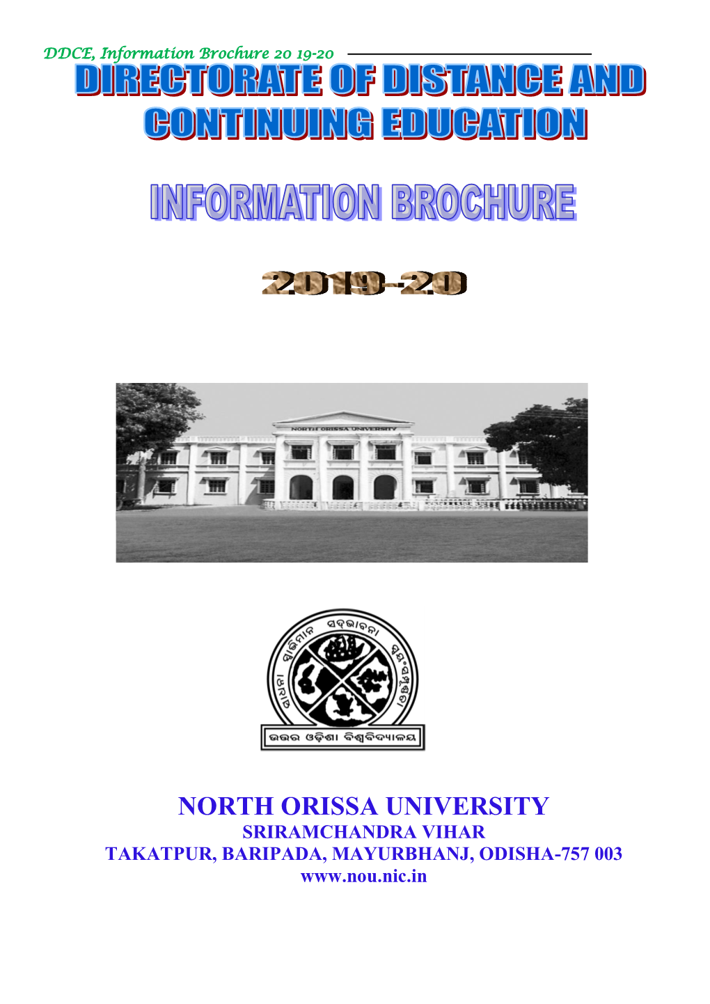 DDCE-Information Brochure-2019-20