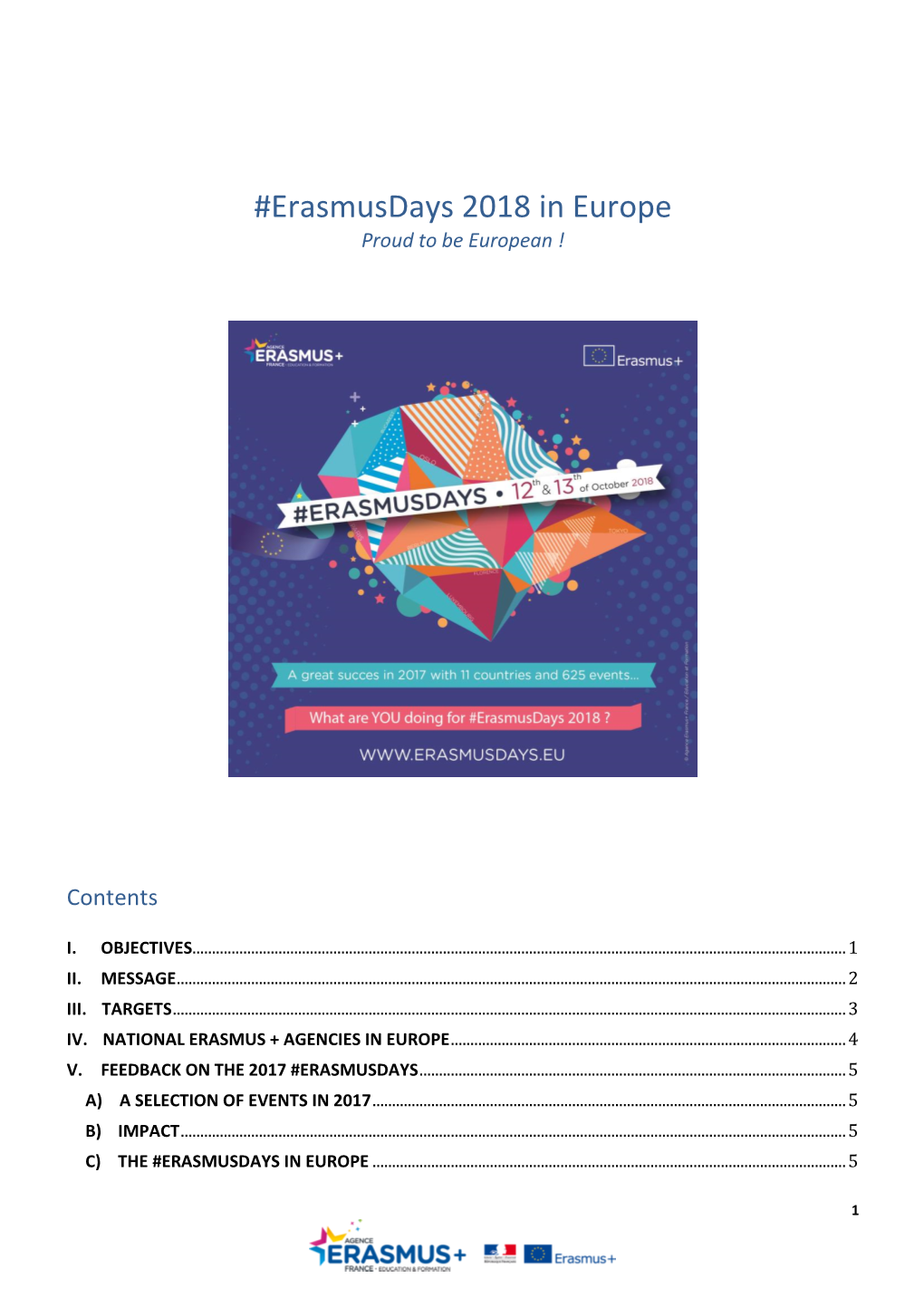 Erasmusdays 2018 in Europe Proud to Be European !