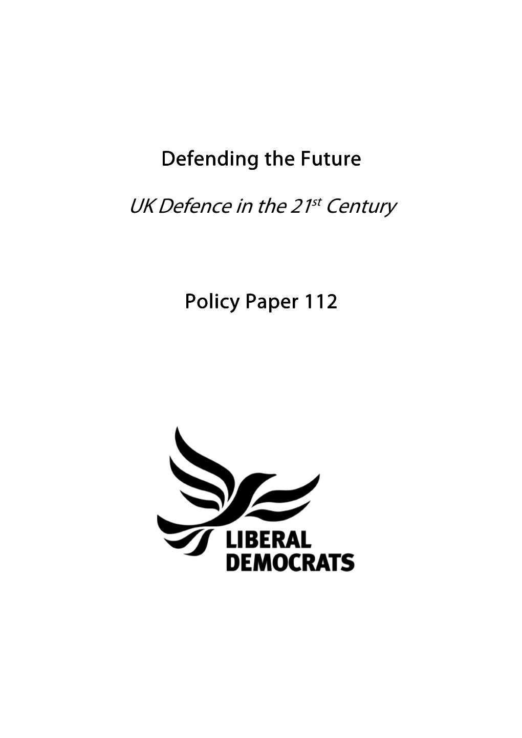 UK Defence in the 21St Century